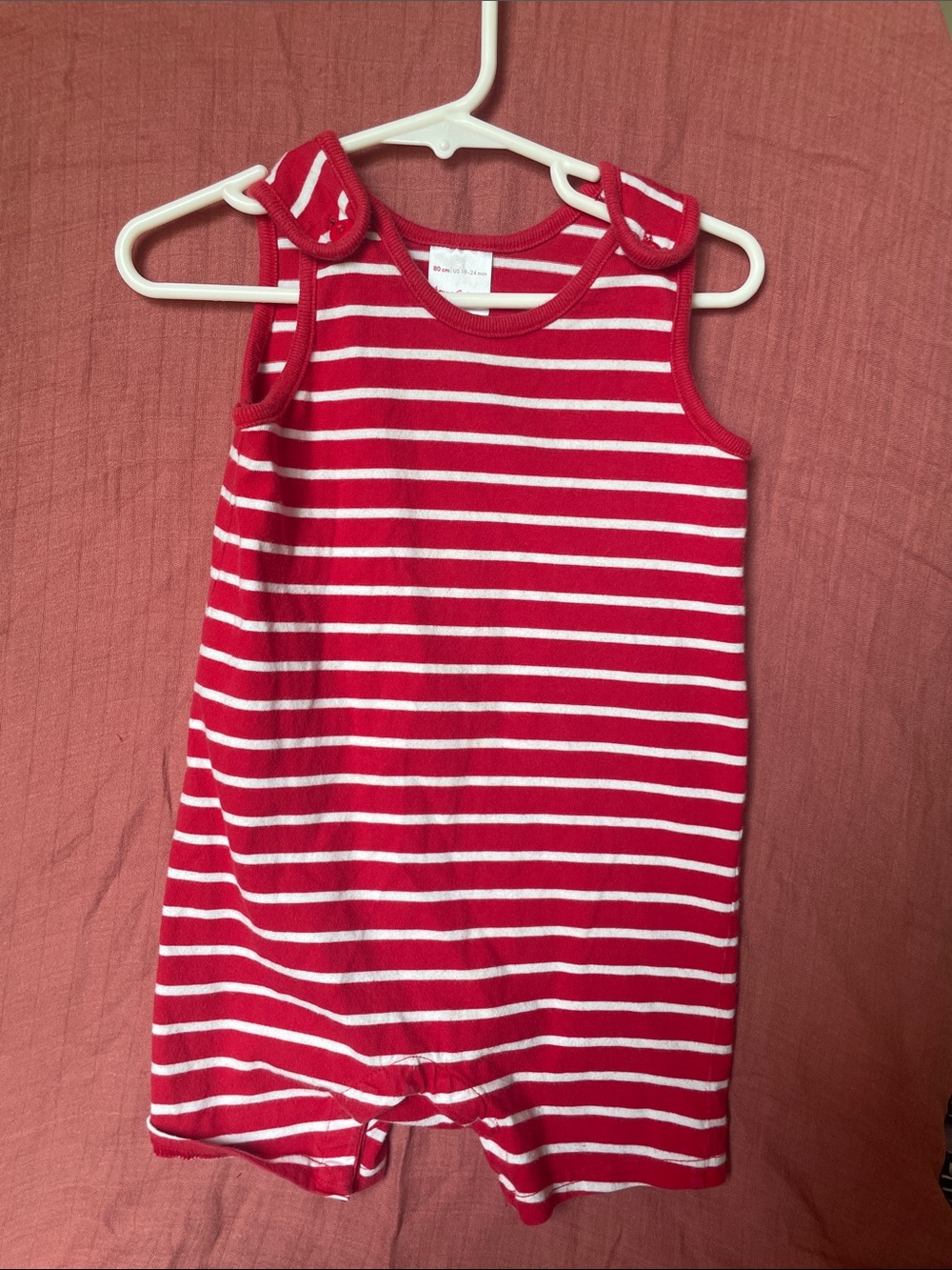 Hanna Andersson Striped Tank Romper